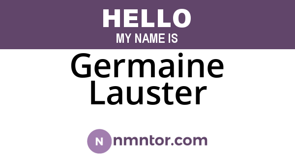 Germaine Lauster