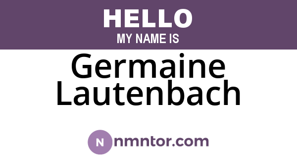Germaine Lautenbach
