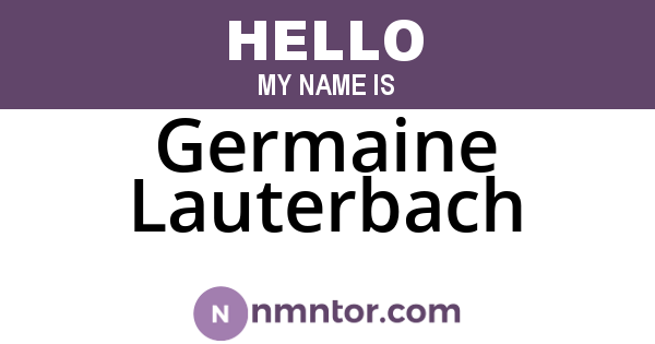 Germaine Lauterbach