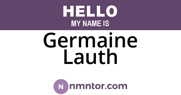Germaine Lauth