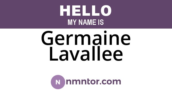 Germaine Lavallee
