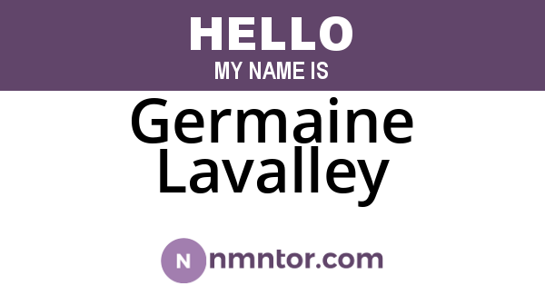 Germaine Lavalley