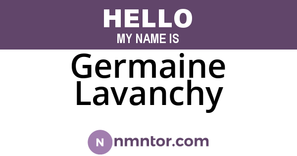 Germaine Lavanchy