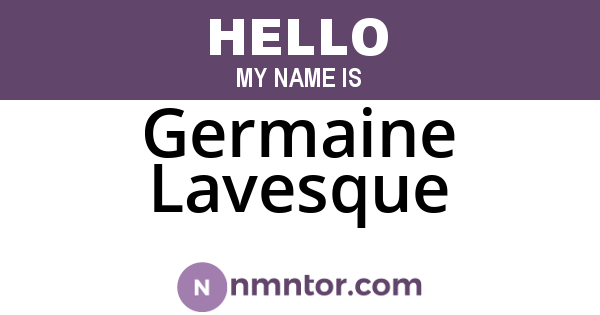 Germaine Lavesque