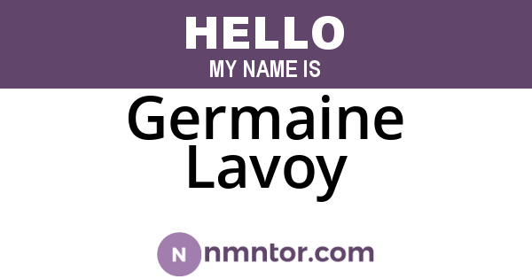 Germaine Lavoy