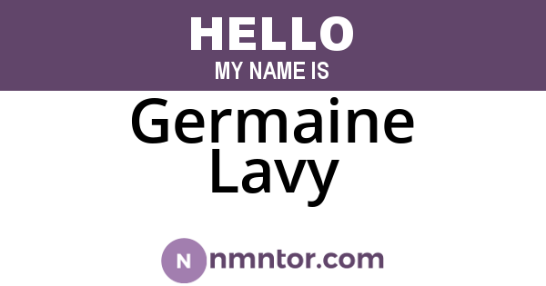 Germaine Lavy