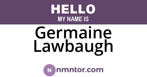Germaine Lawbaugh
