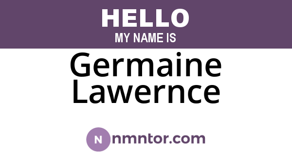 Germaine Lawernce