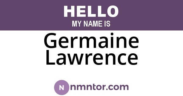 Germaine Lawrence