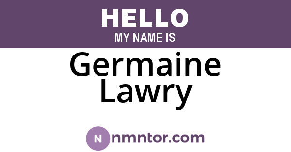Germaine Lawry