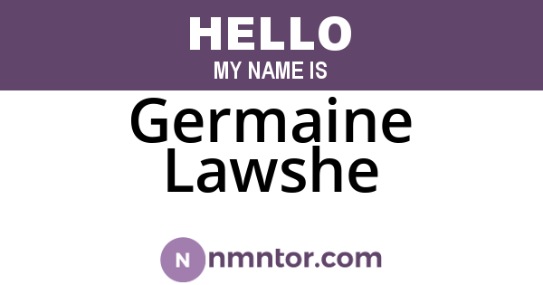 Germaine Lawshe