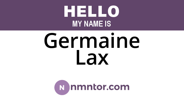 Germaine Lax