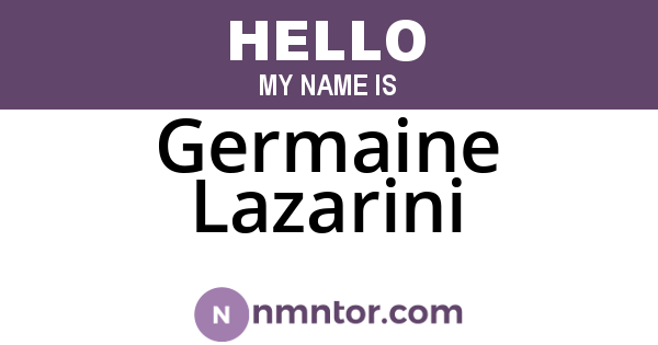 Germaine Lazarini