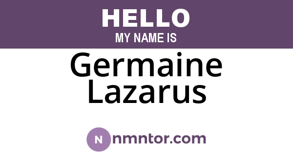 Germaine Lazarus