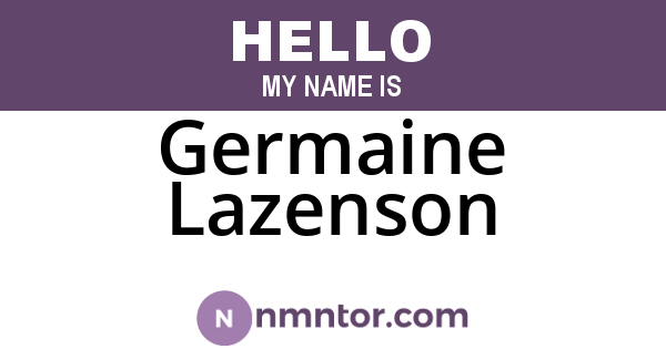 Germaine Lazenson