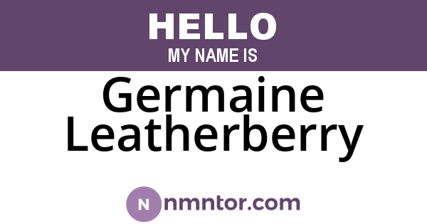 Germaine Leatherberry