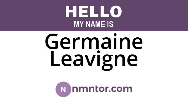 Germaine Leavigne