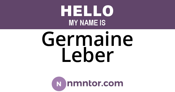 Germaine Leber