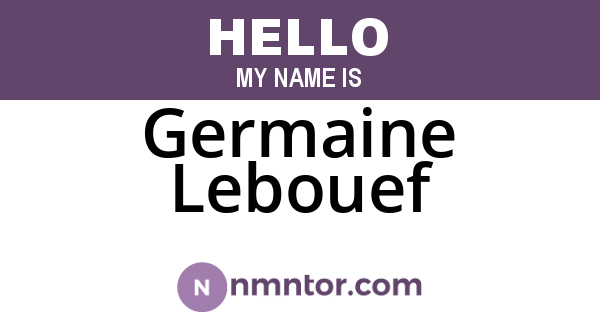 Germaine Lebouef