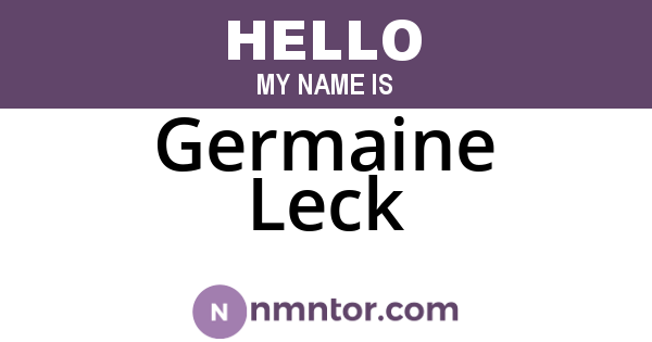 Germaine Leck