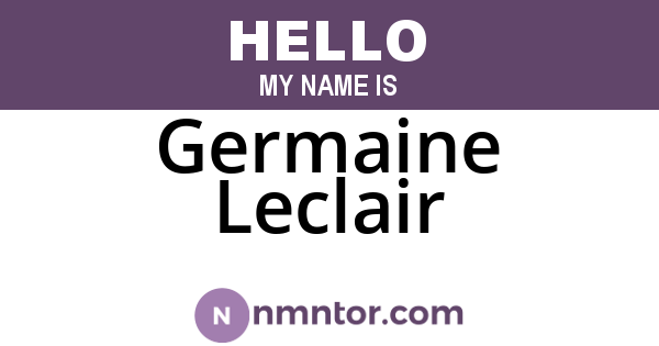 Germaine Leclair