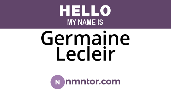 Germaine Lecleir