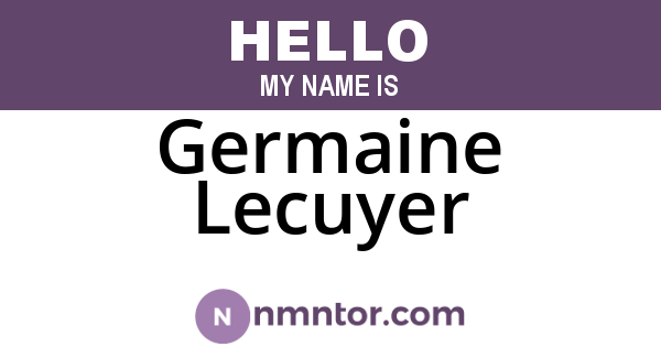 Germaine Lecuyer