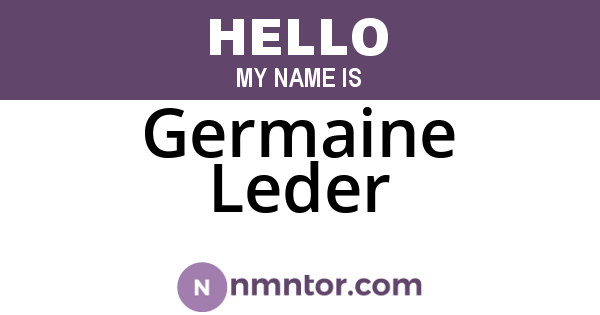Germaine Leder