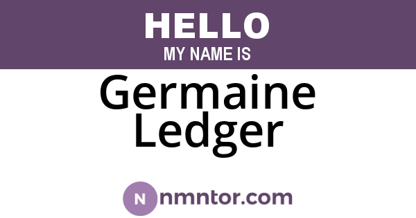 Germaine Ledger