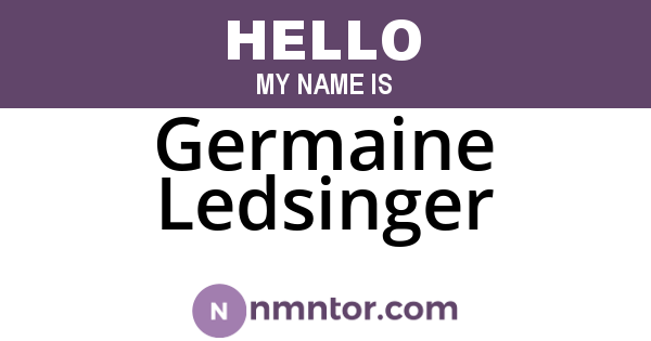 Germaine Ledsinger