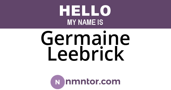 Germaine Leebrick