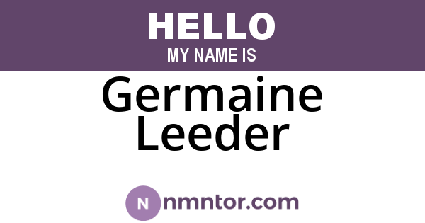 Germaine Leeder
