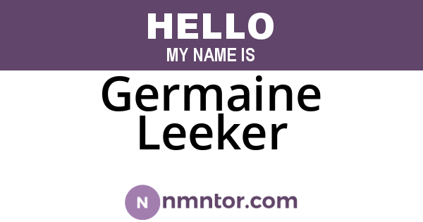 Germaine Leeker
