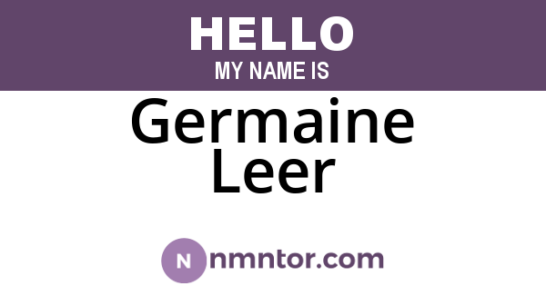 Germaine Leer