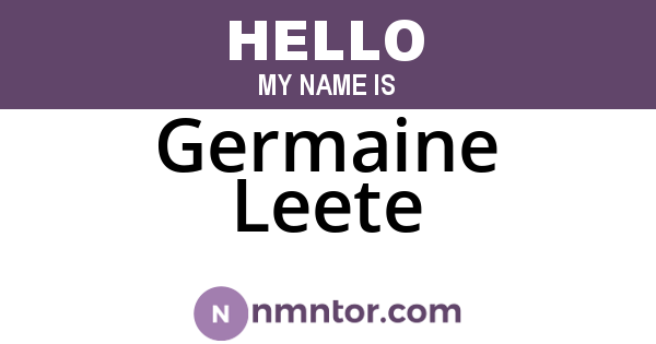 Germaine Leete