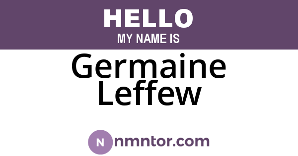 Germaine Leffew
