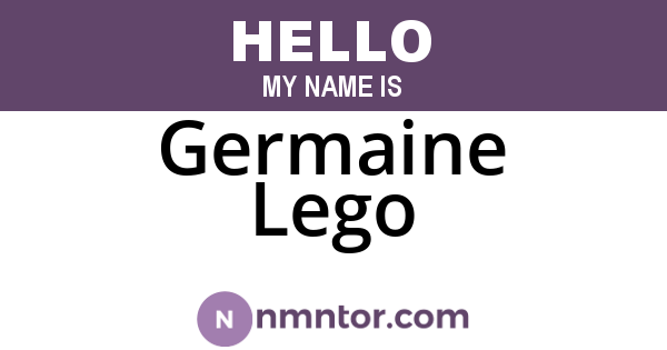 Germaine Lego