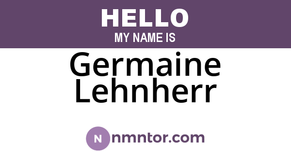 Germaine Lehnherr