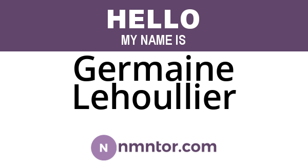 Germaine Lehoullier