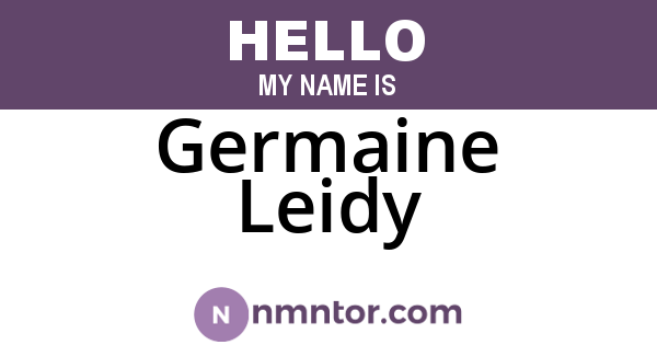 Germaine Leidy