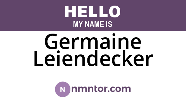 Germaine Leiendecker