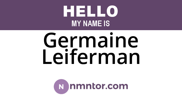 Germaine Leiferman