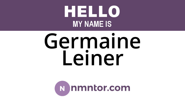 Germaine Leiner
