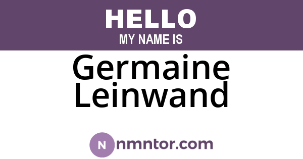 Germaine Leinwand