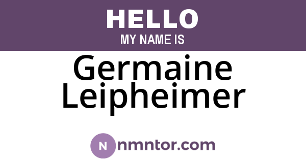 Germaine Leipheimer