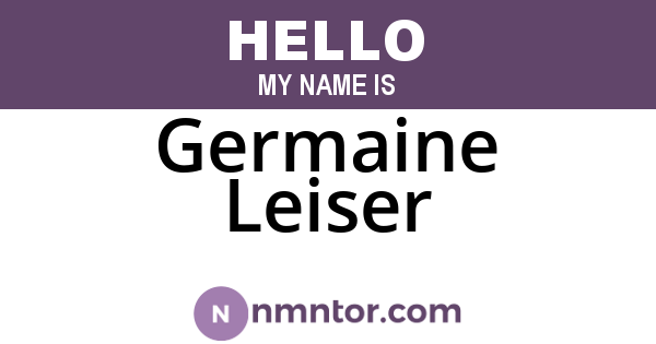 Germaine Leiser