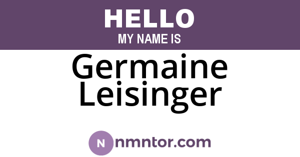 Germaine Leisinger