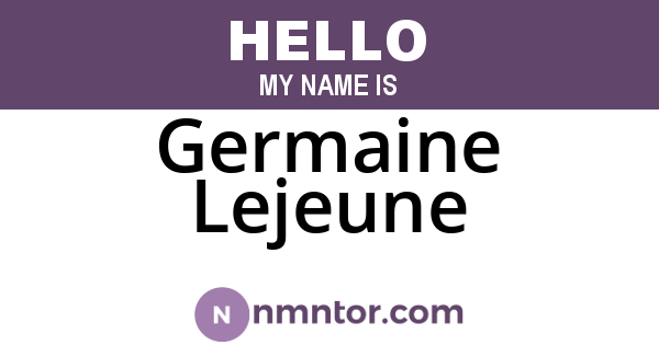 Germaine Lejeune