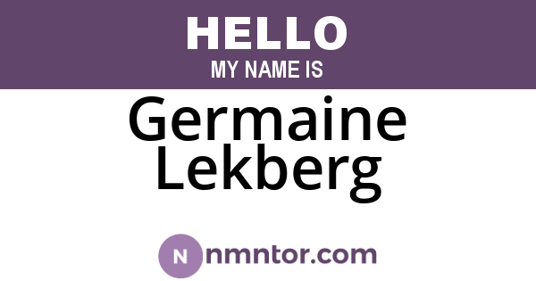 Germaine Lekberg