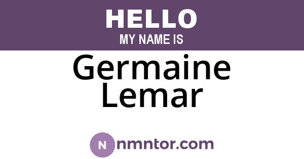 Germaine Lemar